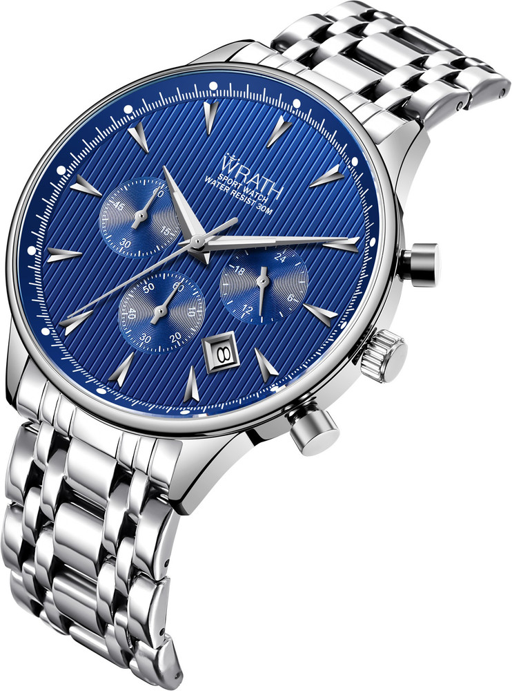 Wrath Analog Watch For Men Buy Wrath Analog Watch For Men Business Is A Sport Silver Blue Luxury Chronograph Online at Best Prices in India Flipkart
