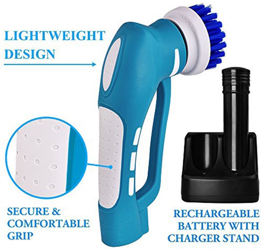 Smiledrive Handheld Cordless Power Scrubber Cleaner for Bathrooms Kitchen  Homes-Battery Operated (4xAA) Cleaning device with 3 Brushes & 1 Scouring  Pad Plastic Wet and Dry Brush Price in India - Buy Smiledrive Handheld  Cordless Power Scrubber