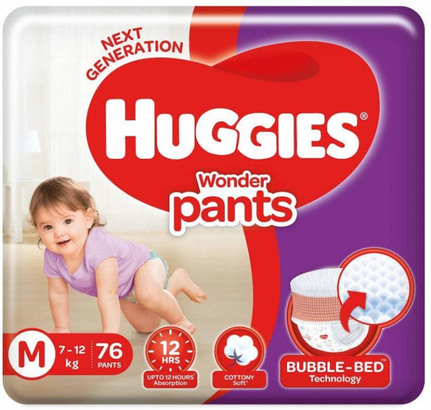 Buy Huggies Wonder Pants M (7 - 12 kg) Pack Of 50 Online | Flipkart Health+  (SastaSundar)
