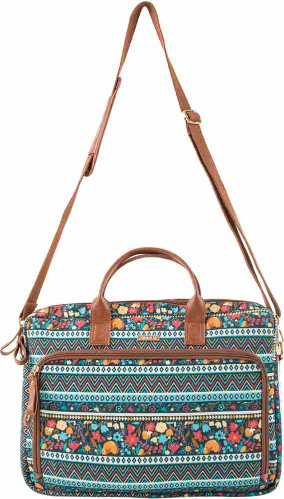 chumbak 15 inch Laptop Messenger Bag Teal Price in India