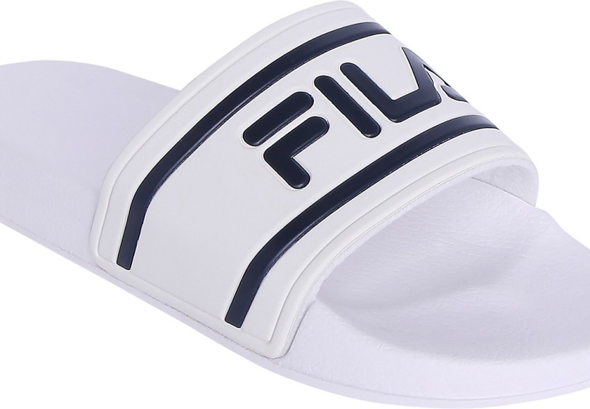 White outlet fila slides