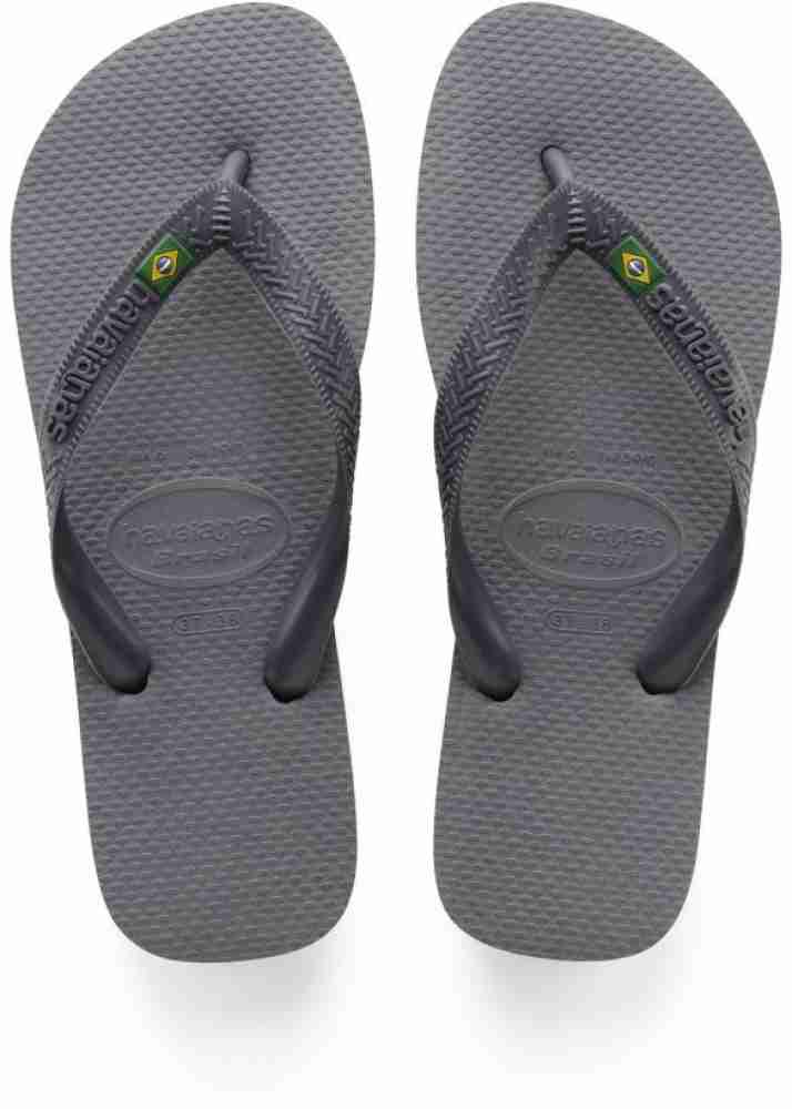 Mens grey havaianas store flip flops