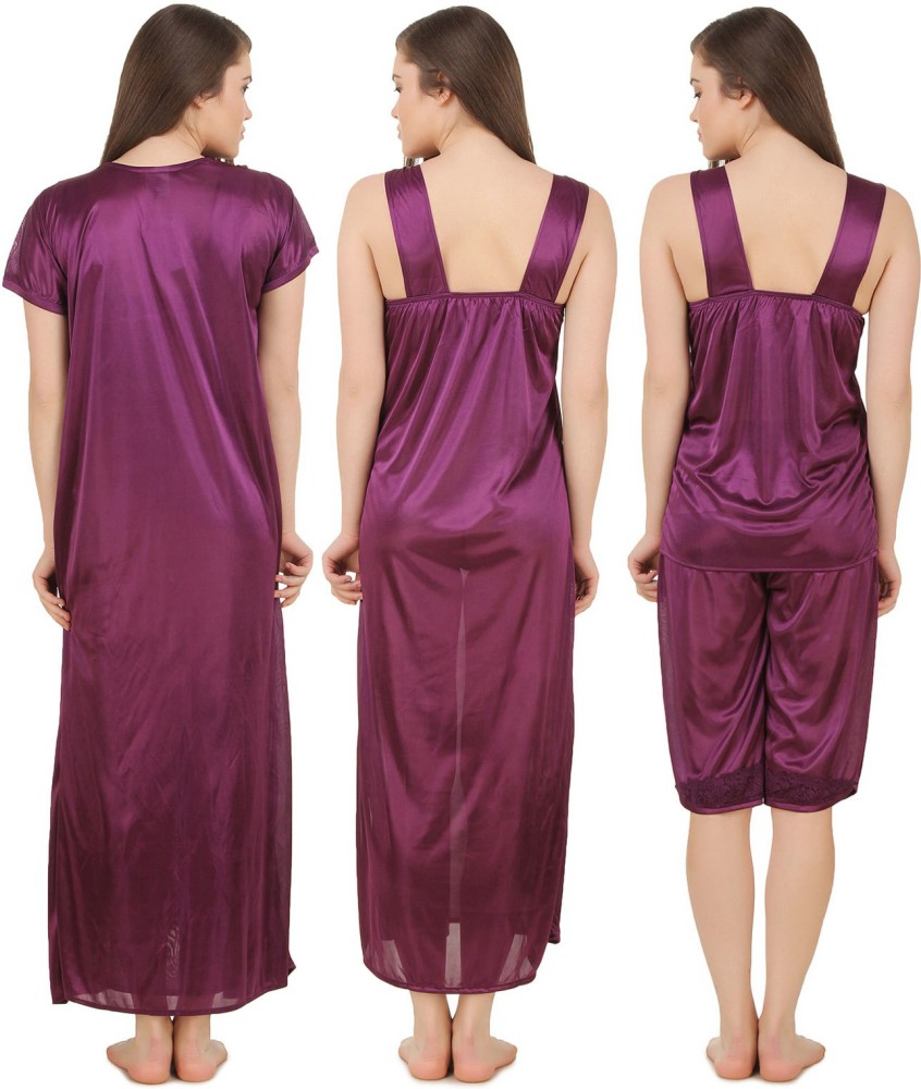 Buy Fasense Women Satin Nightwear Sexy Lingerie Set Bra & Thong
