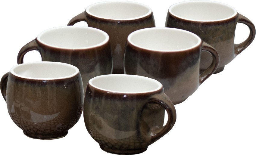 Glazed Ceramic Brown Cup Set 150 ml