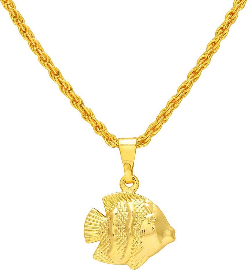 Memoir Gold Plated Brass Pendant Gold (Men and Women)