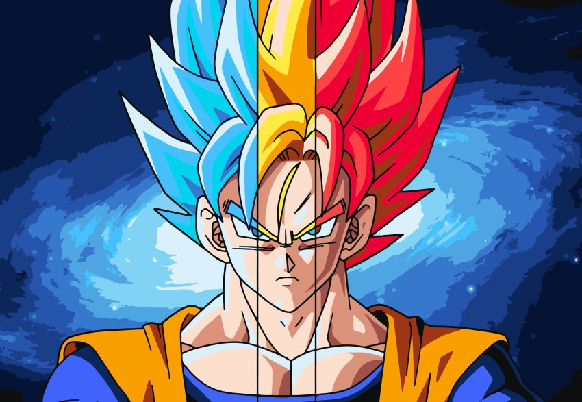 Kundan Store - Goku Super Saiyan God Anime Series HD Wall Poster