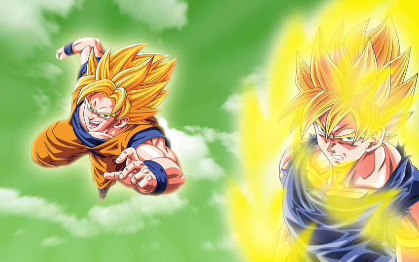 KD goku and vegeta ssj2goku and vegeta ssj2 sticker poster, dragon ball z  poster, anime poster, size:12x18 inch