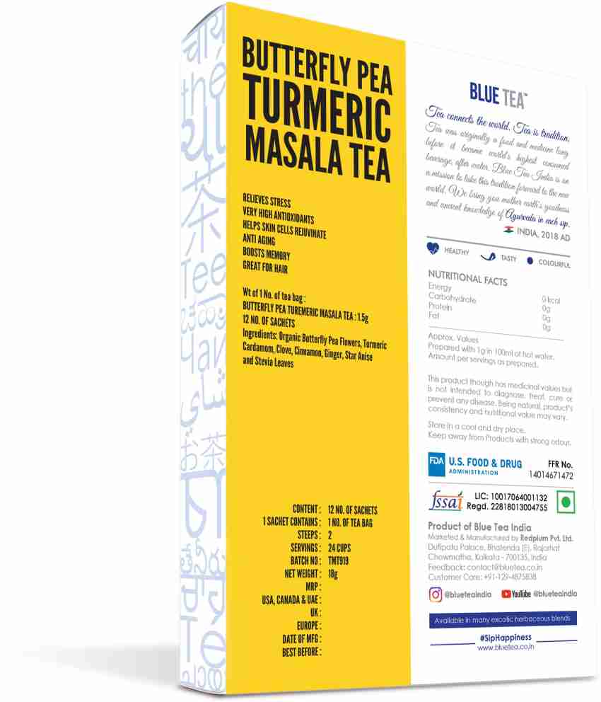 Butterfly Pea Flower Herbal Tea: 40 Tea Bags - VAHDAM® USA