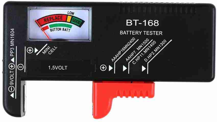 Digital Battery Tester for AAA AA C D 9V 1.5V, Household Battery Checker  Tester for Small Batteries Button Cell (Model: BT-168D) 