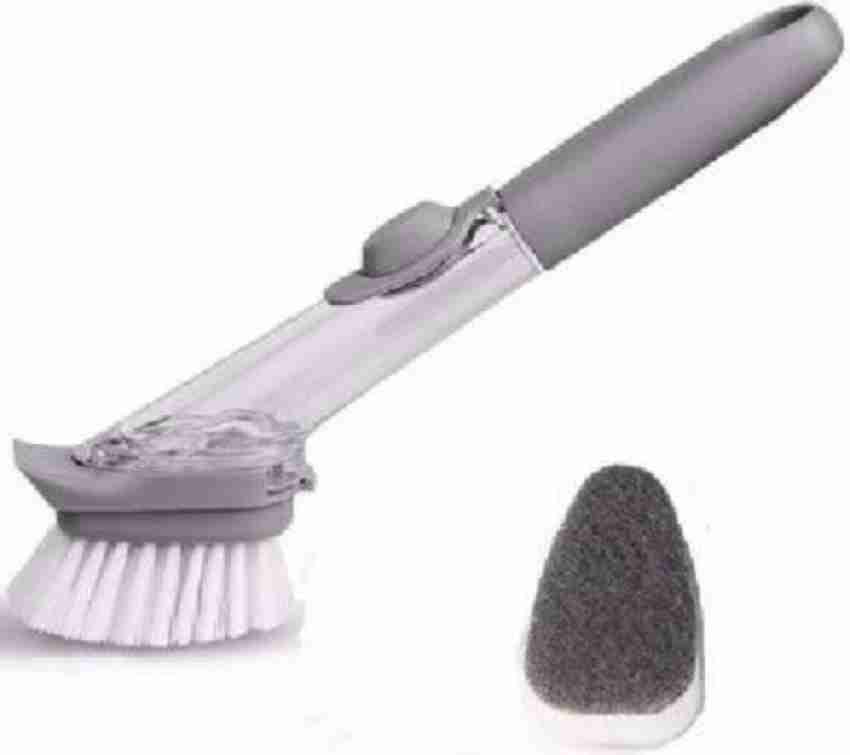 Kitchen Dishwashing Brush Long Handle Cleaning Brush with Liquid