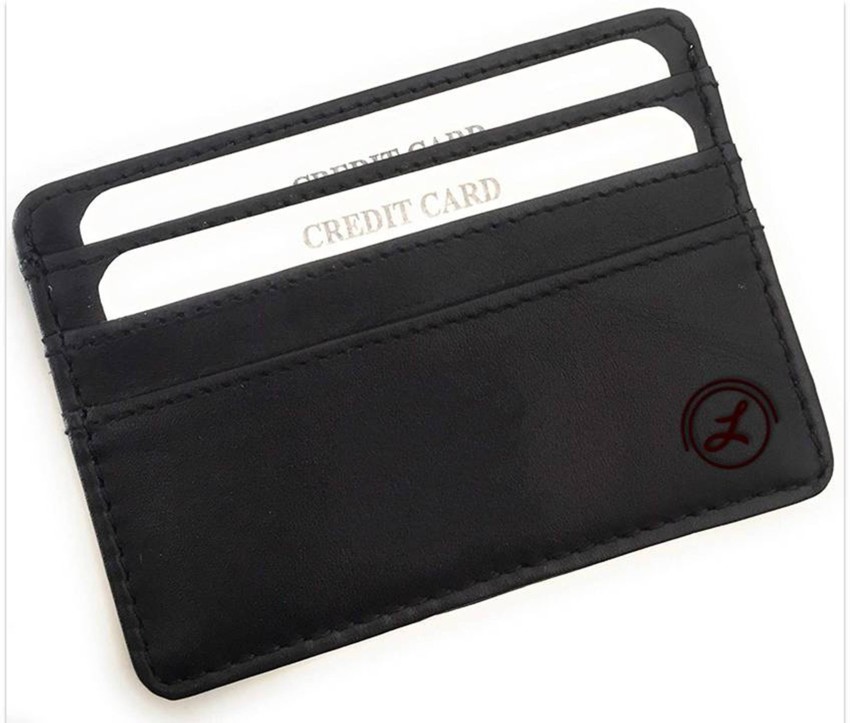 Buy SHDESIGN CRONA Black Bi fold Credit Debit/Card Holder Small Slim  Minimalist Genuine Leather Wallet for Men/Women at