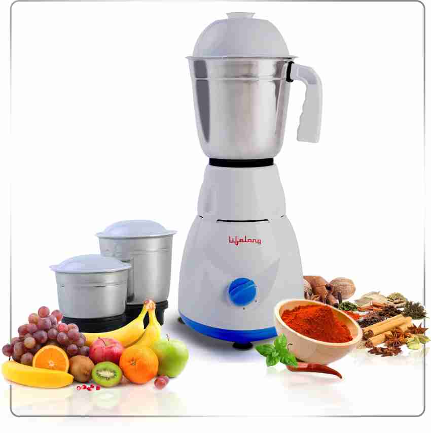 Lifelong  Dynamite 500 Watt Mixer Grinder with 2 Jars (ISI Certified) –  Lifelong Online