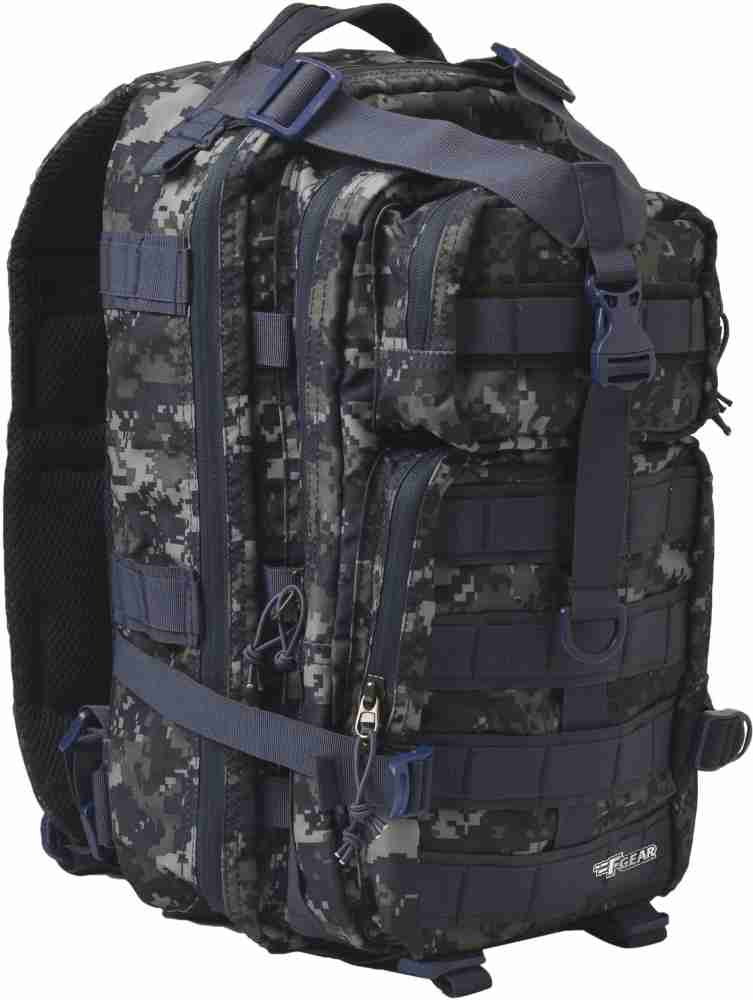 Blue digital shop camo backpack