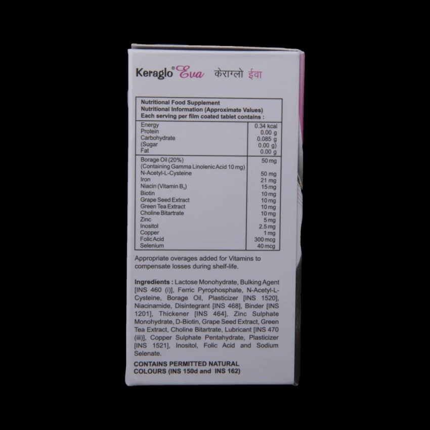 Keraglo Eva  Bottle of 30 Tablets  Amazonin Health  Personal Care