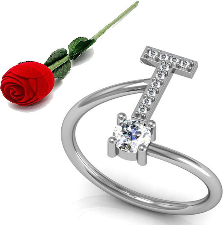 T letter ring on sale
