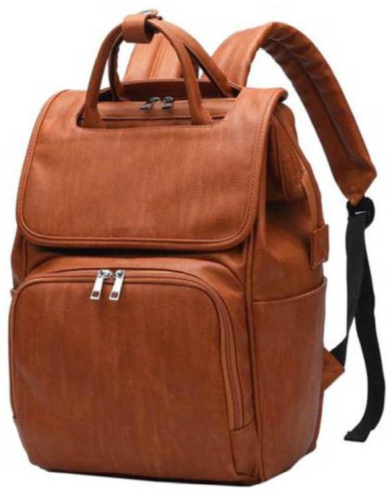 leather diaper bag backpack