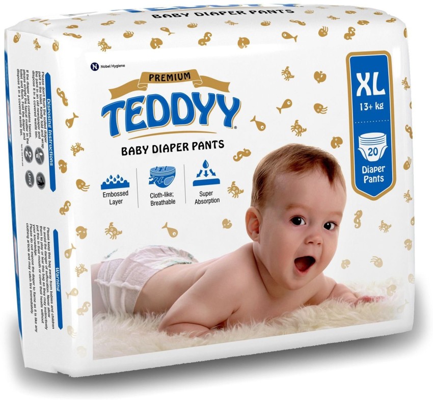 Premium Baby Diaper Pants - XLarge, 20 Pcs