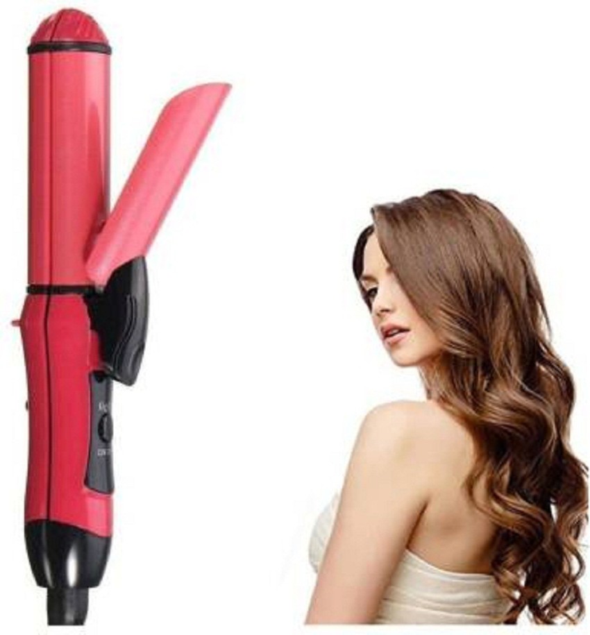 MOONZA 2 in 1 Hair Styler Hair Curler Straightener Hair Styler Hair Straightener Multicolor NOVA Straightener 2 in 1 Hair Straightener MOONZA Flipkart