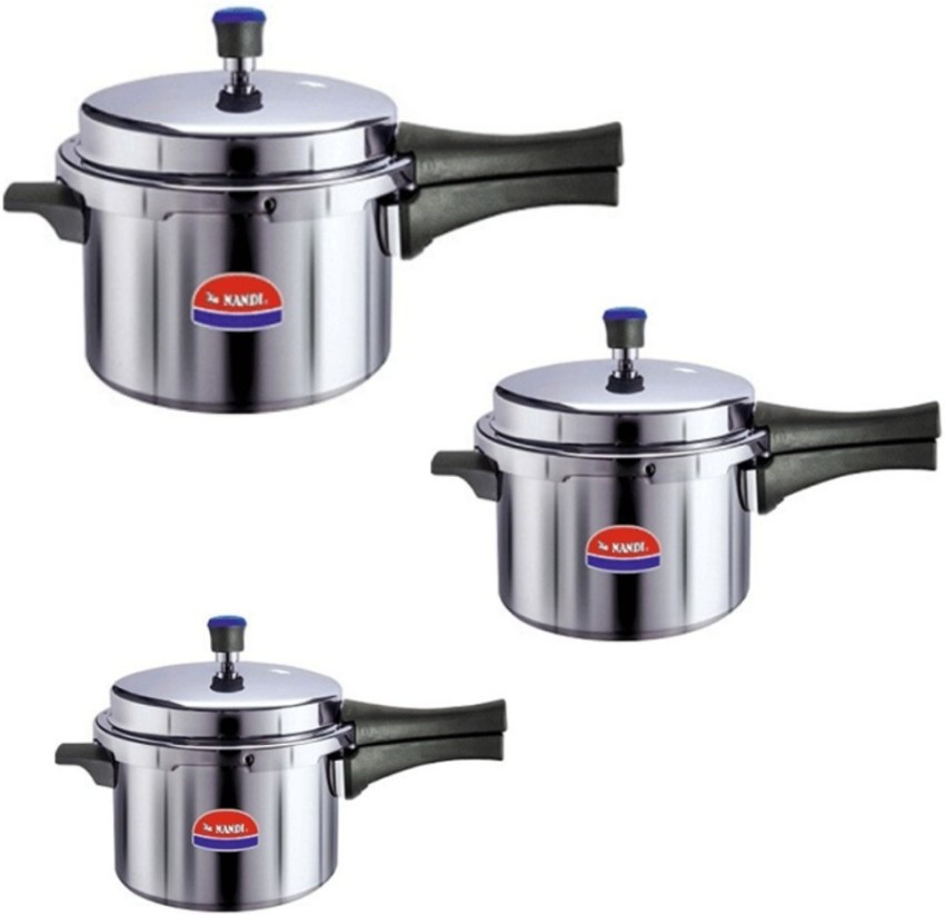 Nandi Without Induction Base 2 L 3 L 5 L Outer Lid Pressure Cooker Price in India Buy Nandi Without Induction Base 2 L 3 L 5 L Outer Lid Pressure Cooker online at Flipkart