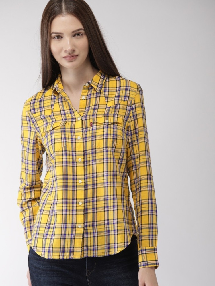 levis check shirt womens