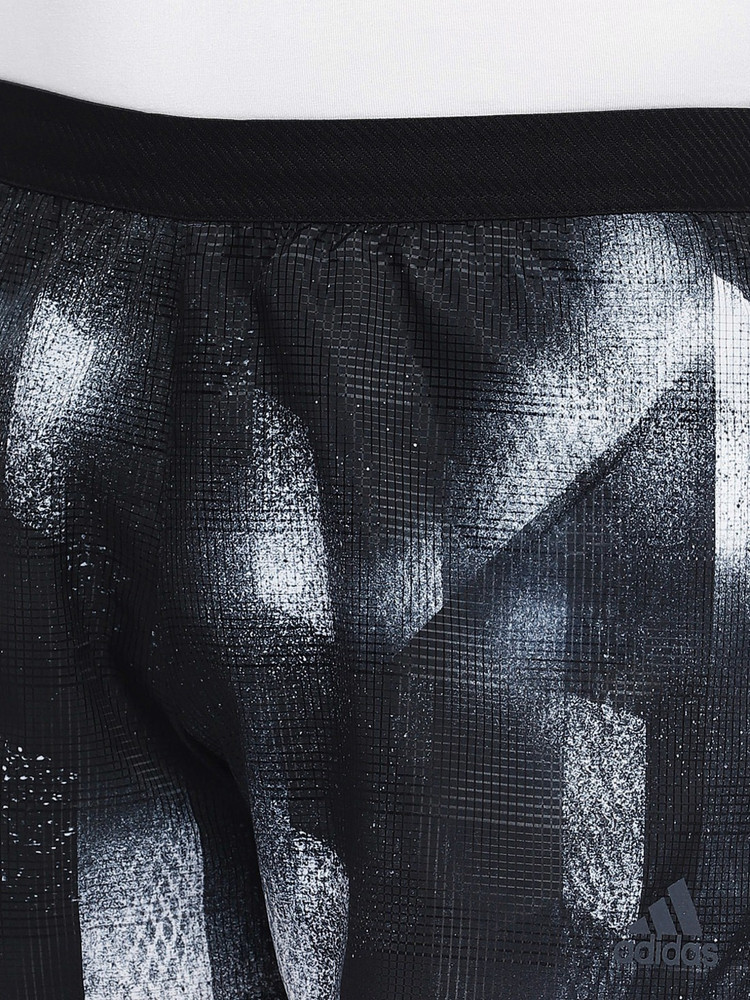 ADIDAS Printed Men Black Running Shorts Buy ADIDAS Printed Men