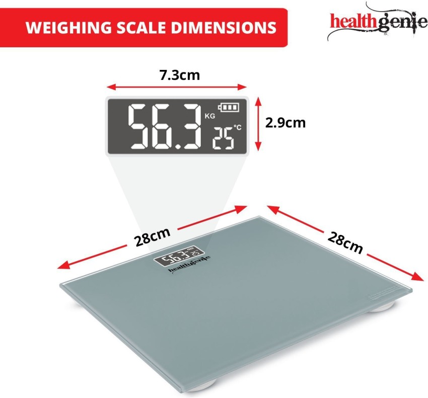 Healthgenie Digital Body Composition Monitor Weighing Scale, Strong & Best  Glass Build Electronic Bathroom Scales 