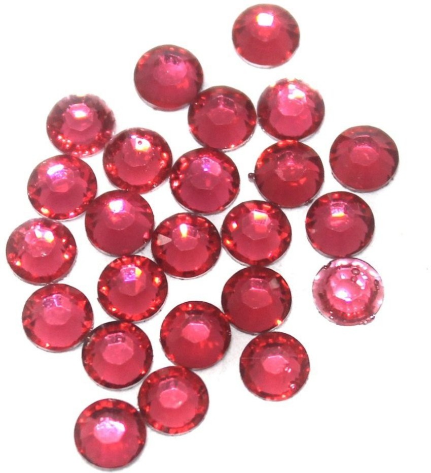 CBCOLLECTIONS Round Shape Crystal Red Stone Kundans - Round Shape Crystal Red  Stone Kundans . shop for CBCOLLECTIONS products in India.