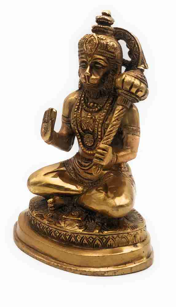 Bhunes Brass Hanuman Idol Brass, Hanuman Idol, Brass Mahaveer Hanuman Idol, Hanuman Statue, Bhajrangbali