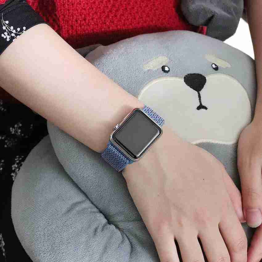 Apple Watch Band Compatible with 42mm 44mm Nylon Sport Loop Smart