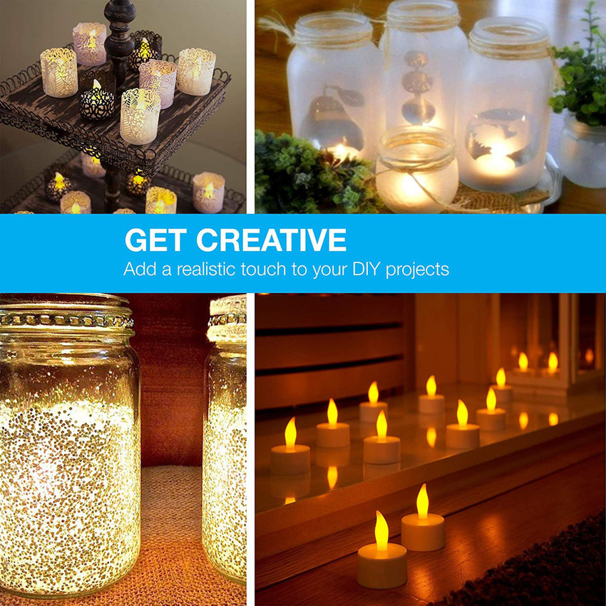 Fossilbeater LED Candles Lasts 2X Longer Realistic Tea Light