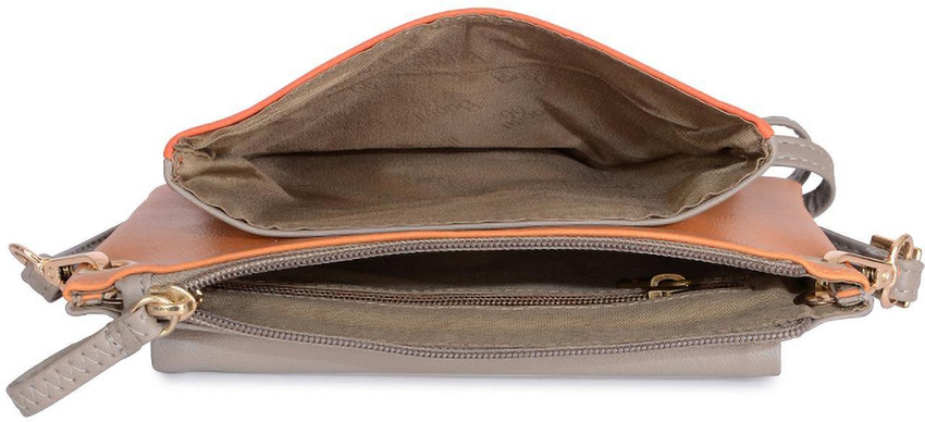 Baggit Grey Orange Sling Bag L NESTOR Y G Z CREAMY KHAKI Beige
