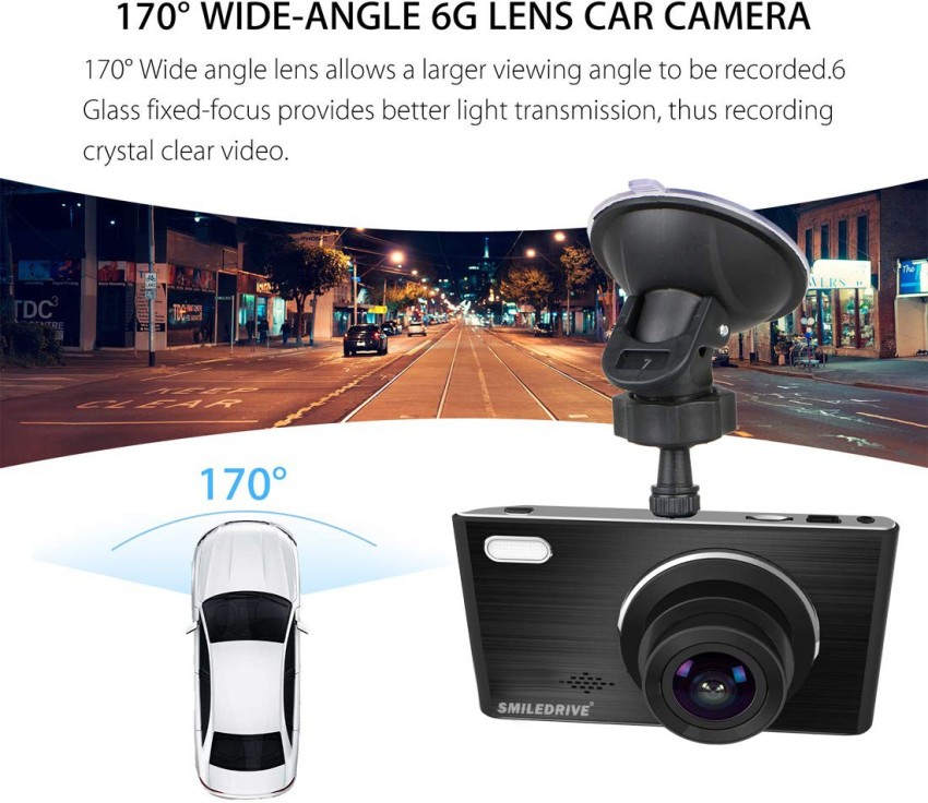 Generic Camera Voiture sur Rétroviseur DVR Dashcam + Caméra de recul, HD,  Angle 170° à prix pas cher