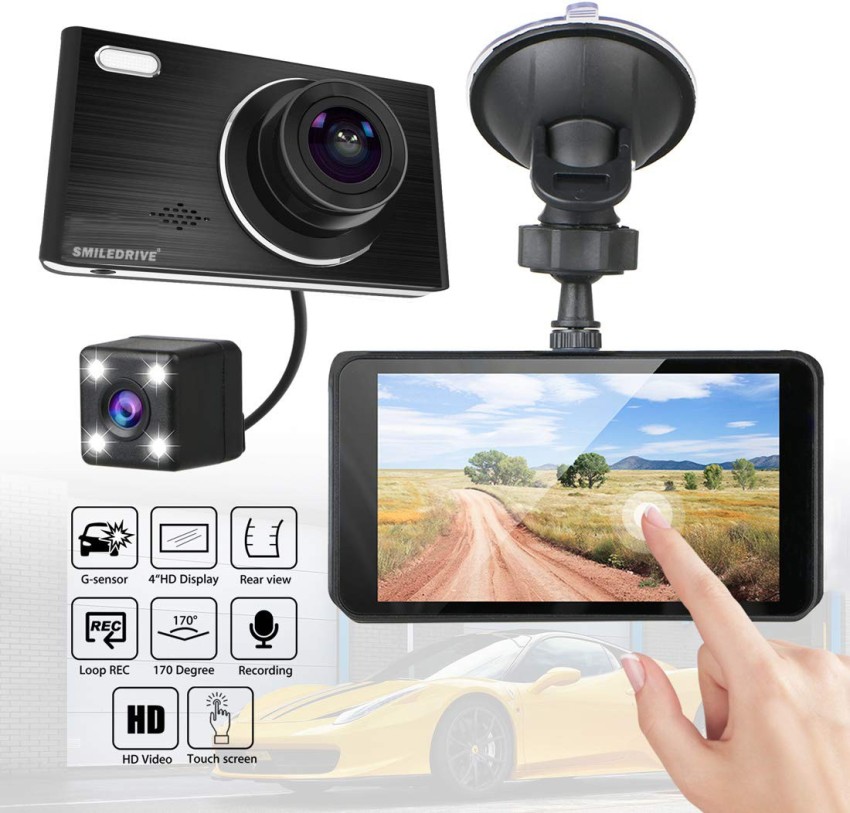 Full HD Car Dash Camera Dual Cam for Front & Rear with Parking Vehicle  Camera System