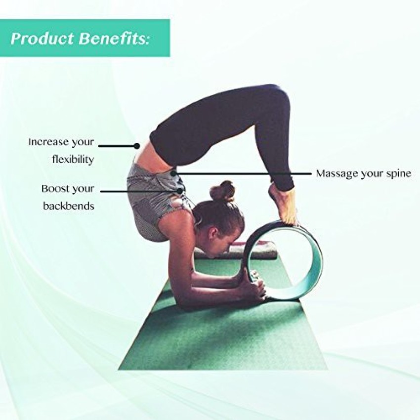 Yoga Wheel - Strongest Most Comfortable Yoga Prop Wheel For Yoga Poses,  Perfect Roller For Stretching, Increasing Flexibility And Improving Backbend