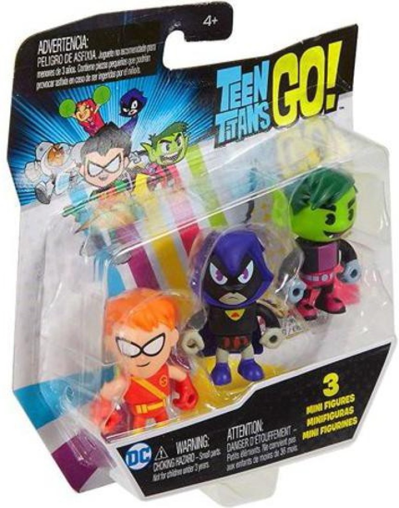 MATTEL Teen Titans Go! Raven Speedy & Beast Boy Mini Figure 3-Pack