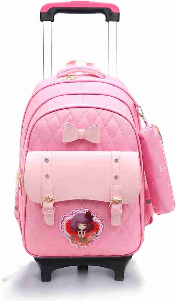 Trolley school bags for girl outlet