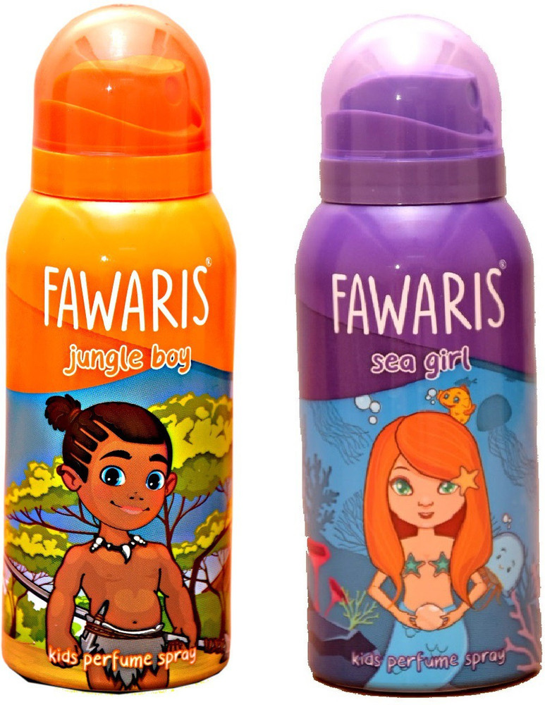 FAWARIS happy girl and jungle boy 150ml PACK OF 2 Body Spray For