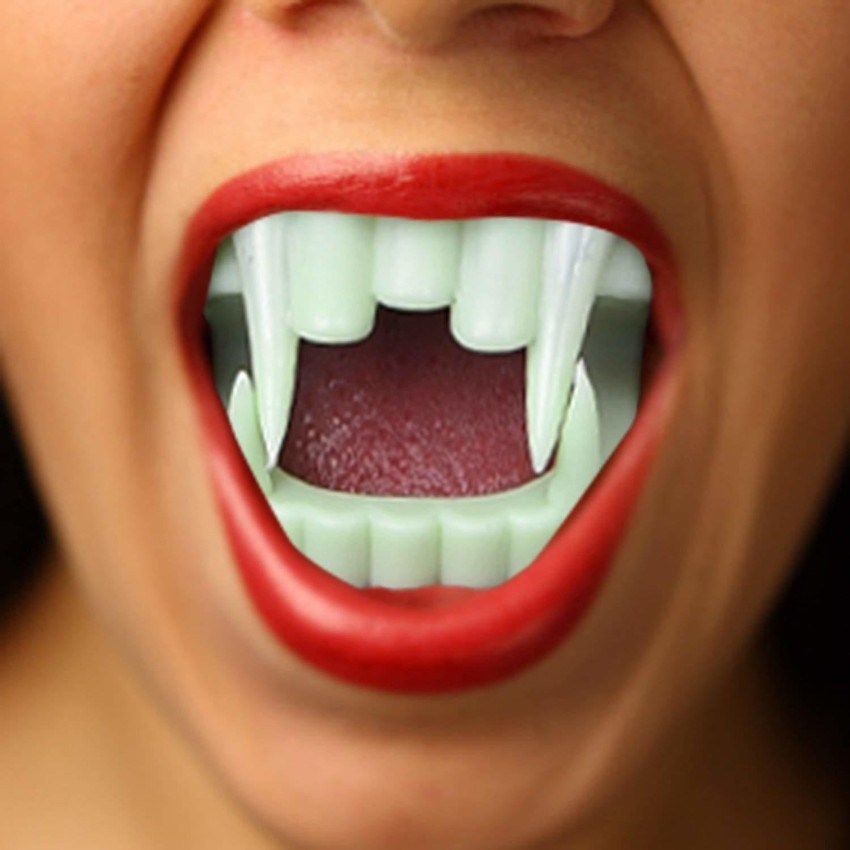 Vampire Teeth for Kids for Halloween/White Vampire Fangs for Kids &  Adults-1PCS