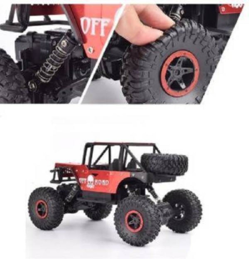 FLYSKY Rock Crawler 4WD Rally R/C Car with Multi Function Like-Full  Function Pro Steering/(Go Forward and Backward, Turn Left and Right)  /Adjustable Front /Wheel Alignment/4 Wheel Drive/High Strength  Shocker/Oversized Tires etc. 