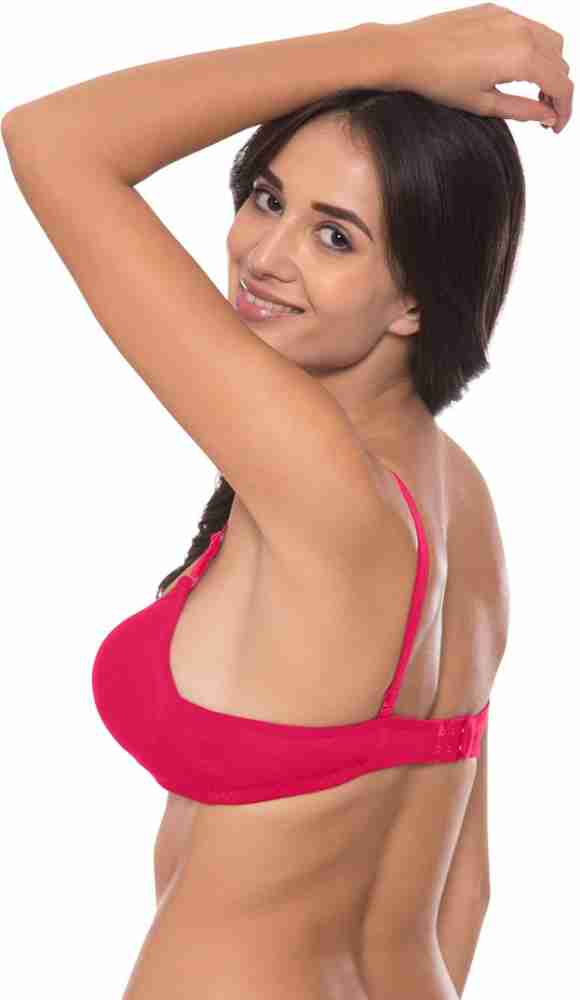 Buy Komli Padded Non Wired Full Coverage Backless Bra - Dark Pink at Rs.319  online