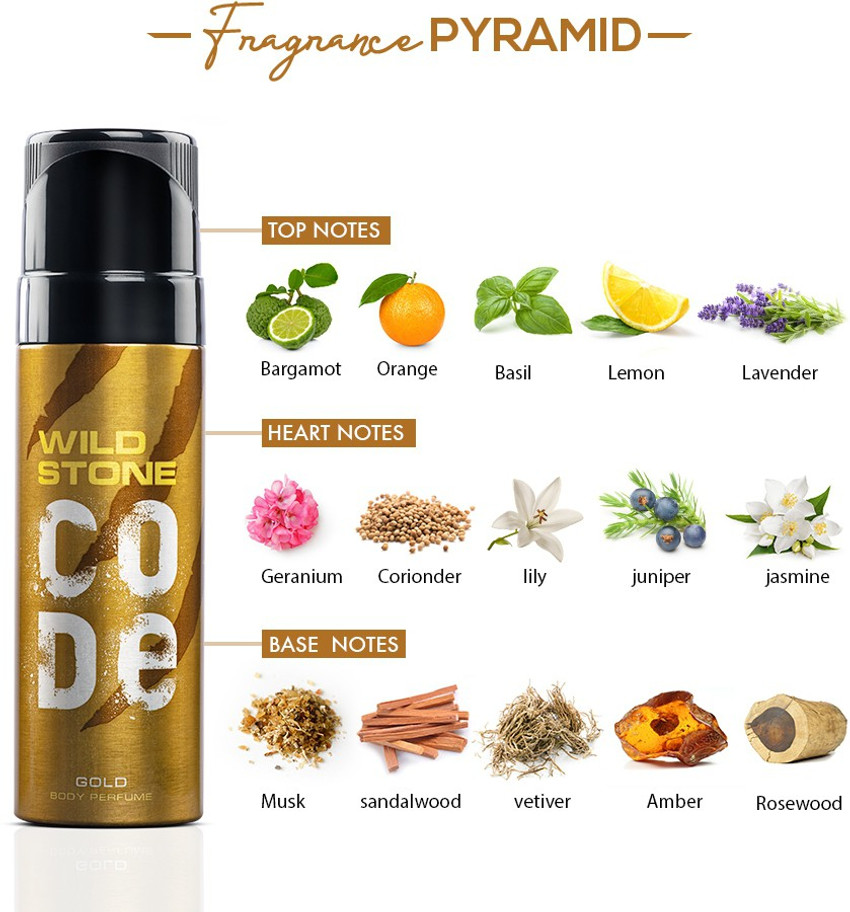 Wild stone 2025 code gold perfume