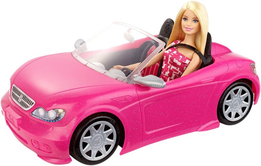 Barbie doll and pink convertible new arrivals