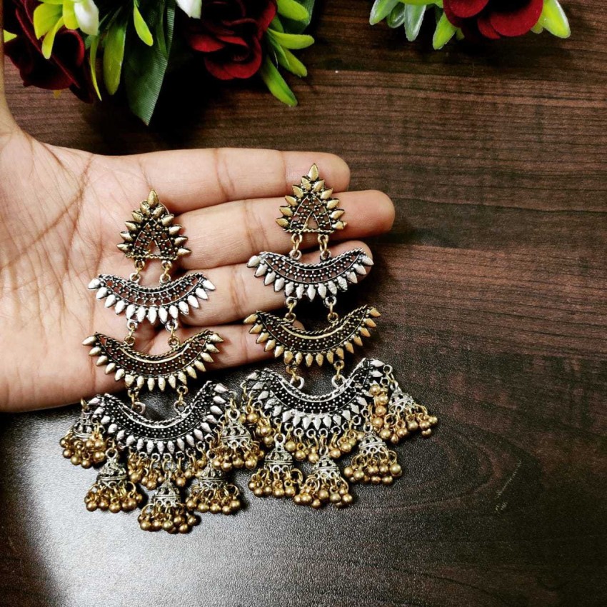 Buy Partywear Trending  Stylish Naira inspired Dual Tone Brass Jhumki  Earring For Women  Girls Online at Low Prices in India  Paytmmallcom