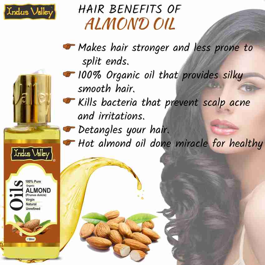 Indus Valley 100 Virgin Almond Carrier Oil Best for Healthy Hair