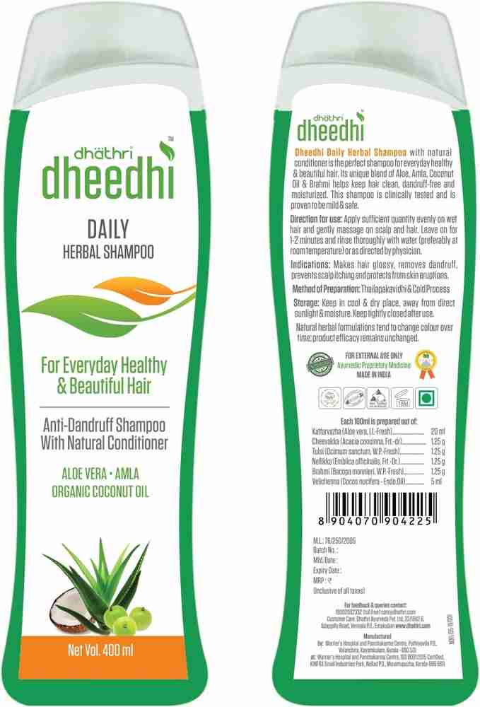 Dhathri Dheedhi Daily Herbal Shampoo 400 ml