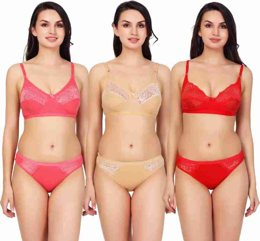 Buy Embibo Multicolour Bra Panty Set Size -36 Online In India At Discounted  Prices