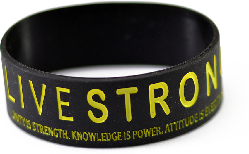 SHI Jewellery Live Strong Quotes Wristband Rubber Handband For
