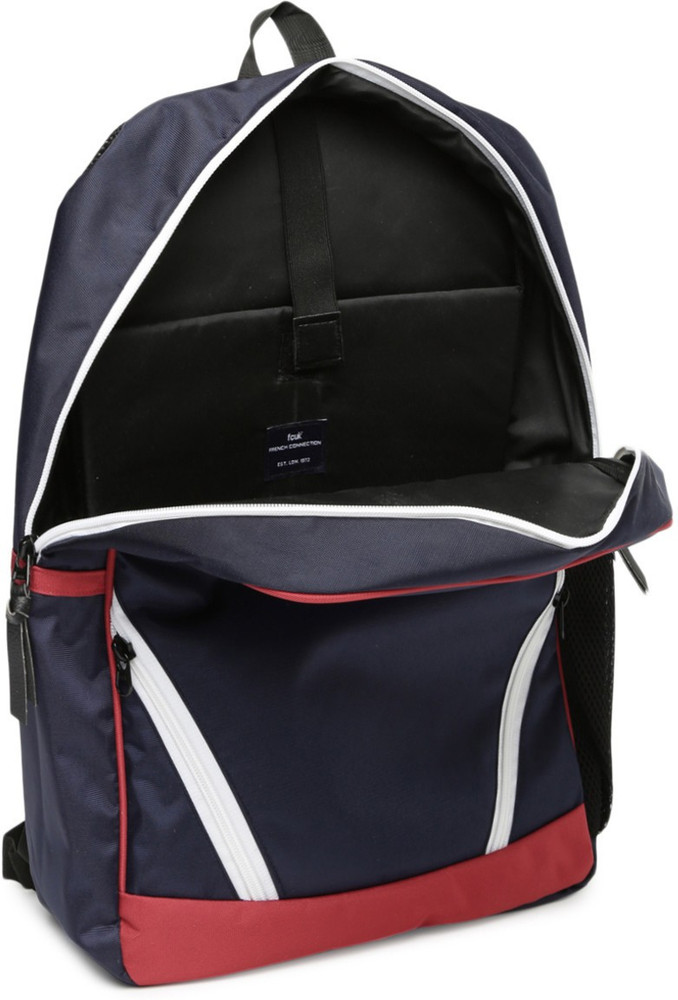 French Connection Unisex Brand Logo Backpack 30 L Laptop Backpack Navy Blue Price in India Flipkart