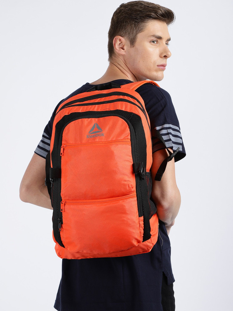 REEBOK Unisex Solid Backpack 30 L Backpack Orange Price in India