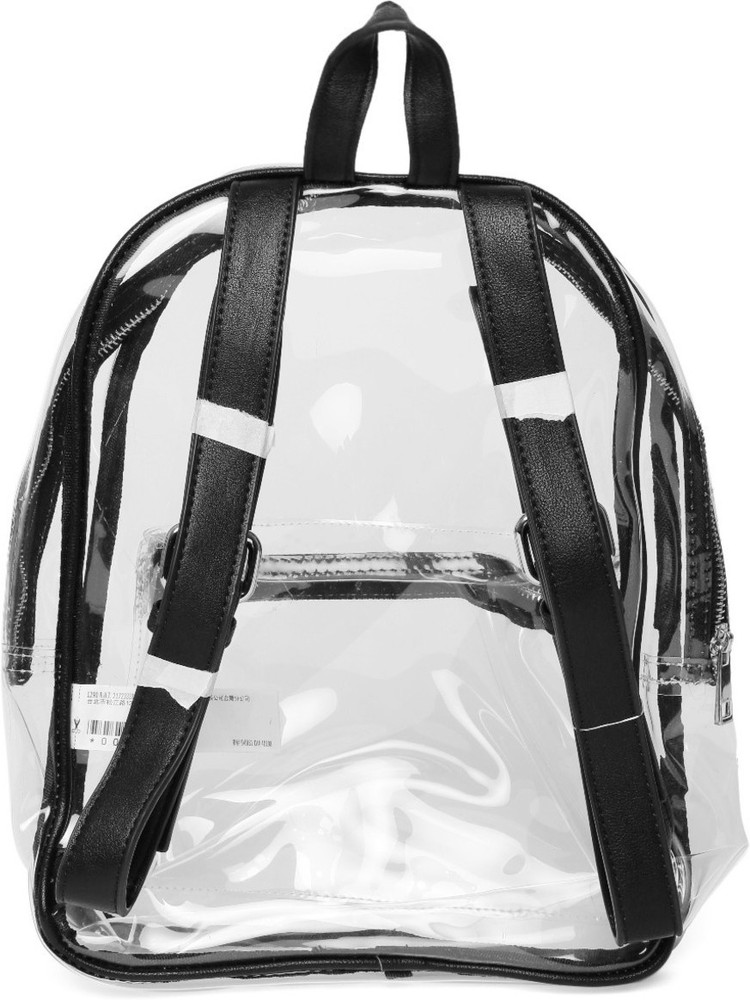 FOREVER 21 Women Transparent Backpack 23 L Backpack White Price